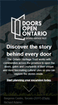 Mobile Screenshot of doorsopenontario.on.ca